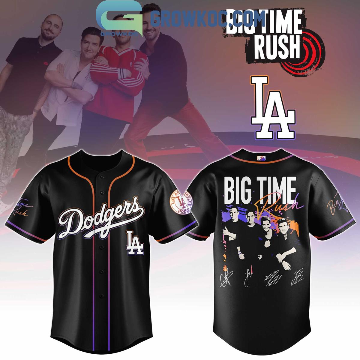 Los Angeles Dodgers x Big Time Rush Tour 2025 Baseball Jersey Unisex T-shirt, Sweatshirt, Hoodie, Long Sleeve Tee - T-Shirt, Sweatshirt, Hoodie