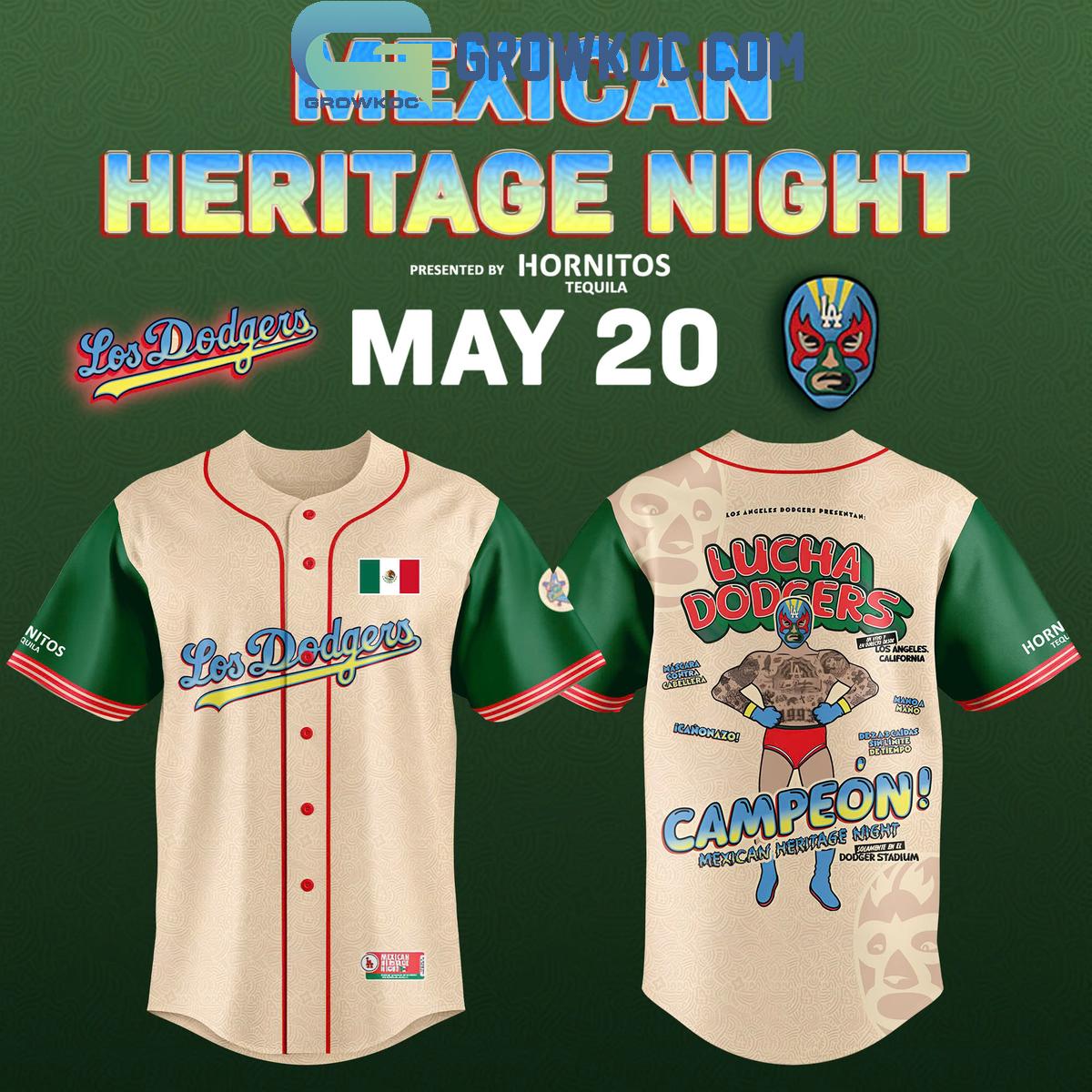 Los Angeles Dodgers x Mexican Heritage Night Baseball Jersey Unisex T-shirt, Sweatshirt, Hoodie, Long Sleeve Tee - T-Shirt, Sweatshirt, Hoodie