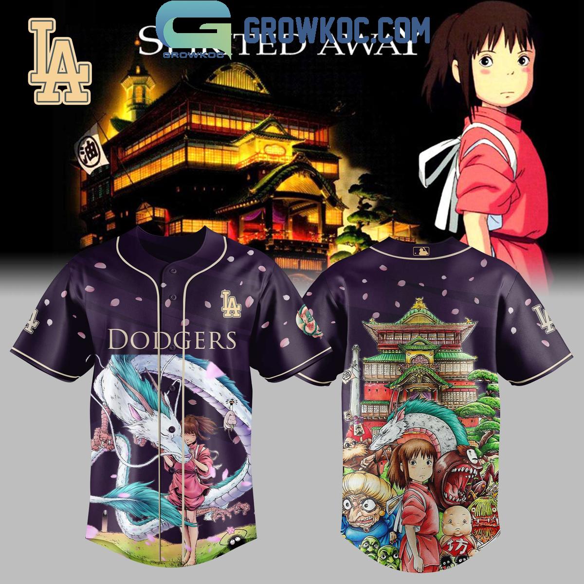 Los Angeles Dodgers x Spirited Away Studio Ghibli 2025 Baseball Jersey Unisex T-shirt, Sweatshirt, Hoodie, Long Sleeve Tee - T-Shirt, Sweatshirt, Hoodie