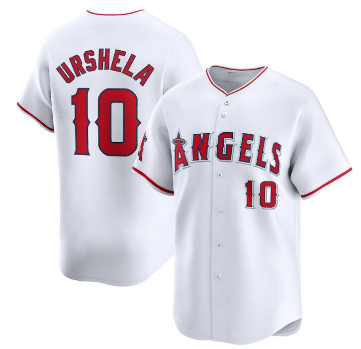 Los Angeles Angels #10 Gio Urshela White Home Limited Stitched Baseball Jersey baseball jersey product view 1