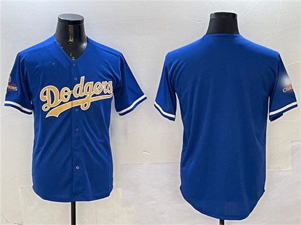 Los Angeles Dodgers Blank Royal 2025 Gold Collection Limited Stitched Baseball Jersey baseball jersey product view 1