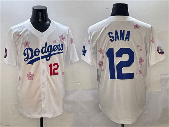 Los Angeles Dodgers #12 Sana White 2025 Tokyo Series Limited Stitched Baseball Jersey baseball jersey product view 1