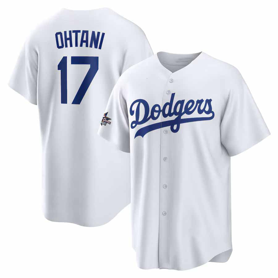 Los Angeles Dodgers #17 Shohei Ohtani 2025 All-Star Game Home Replica Player Jersey - White Baseball Jersey baseball jersey product view 1