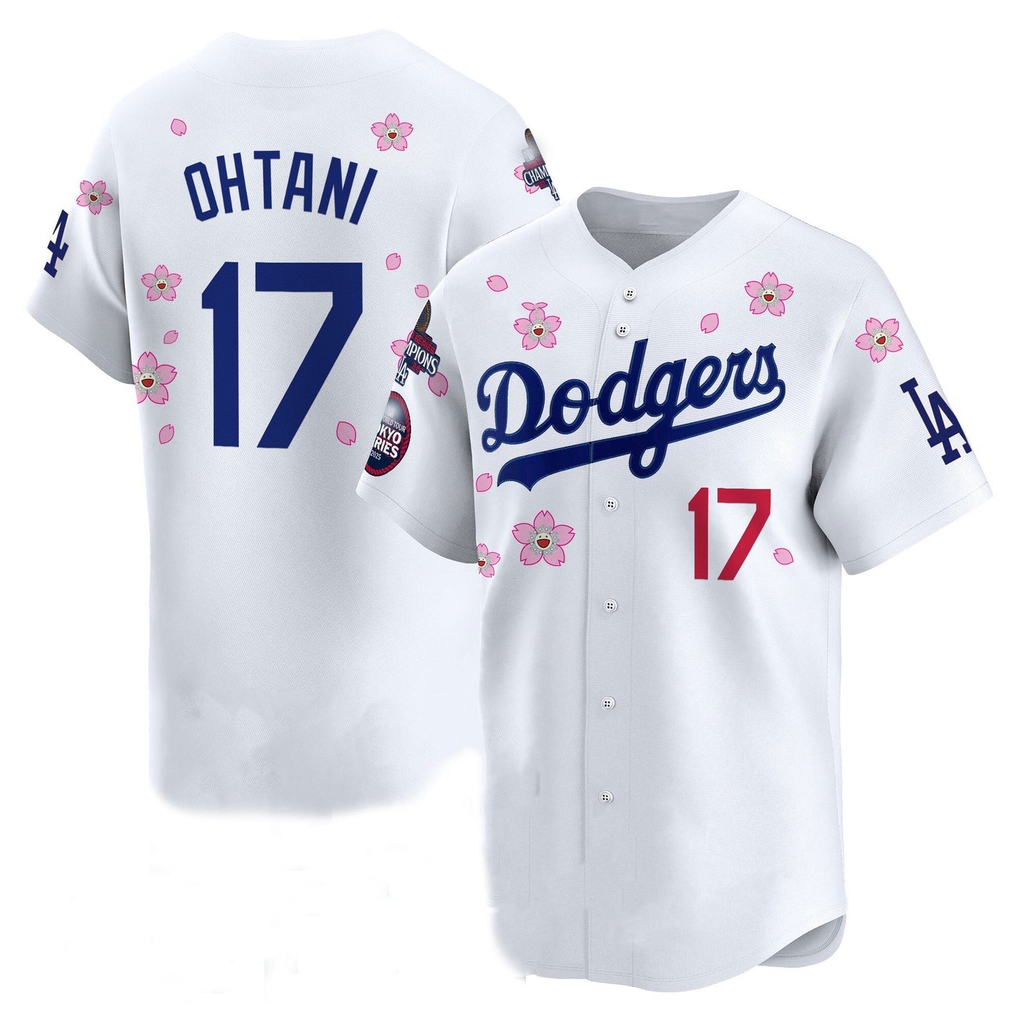 Los Angeles Dodgers #17 Shohei Ohtani 2025 World Series Champions Patch Vapor Premier Limited Jersey - Stitched Baseball Jersey baseball jersey product view 1