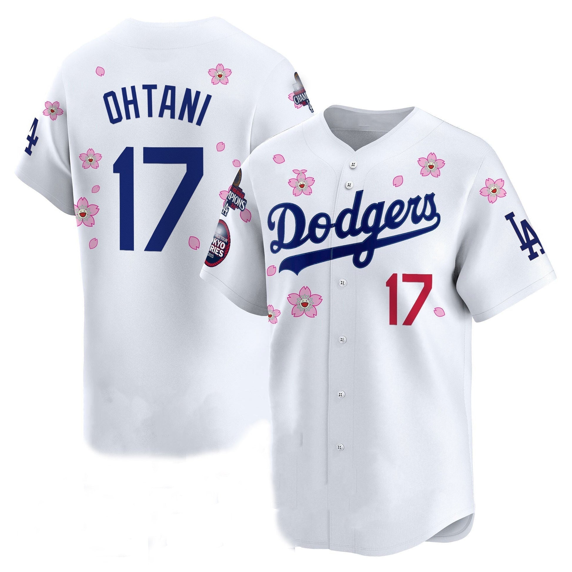 Los Angeles Dodgers #17 Shohei Ohtani 2025 World Series Champions Patch Vapor Premier Limited Jersey - Stitched Baseball Jersey baseball jersey product view 1