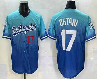 Los Angeles Dodgers #17 Shohei Ohtani Blue 2025 City Connect Limited Stitched Baseball Jersey baseball jersey product view 1