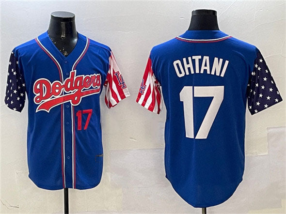 Los Angeles Dodgers #17 Shohei Ohtani Royal Limited Stitched Baseball Jersey baseball jersey product view 1