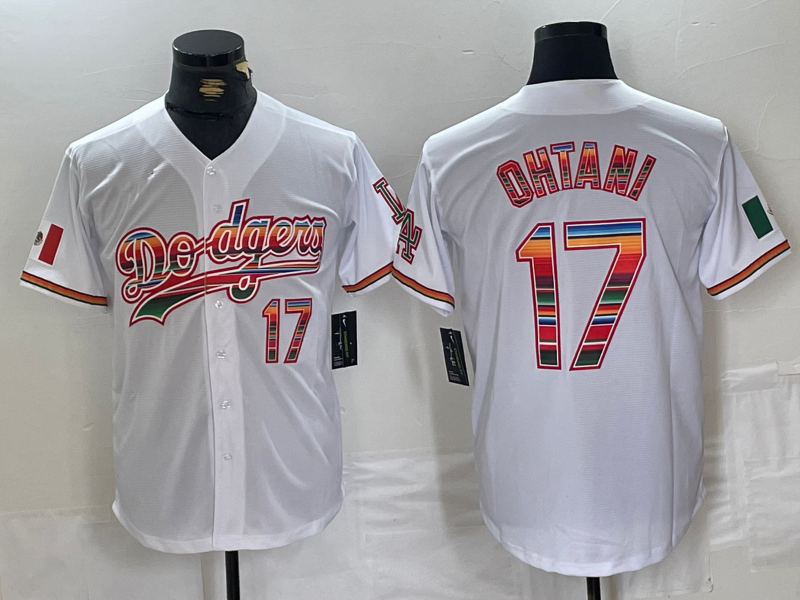 Los Angeles Dodgers #17 Shohei Ohtani White Mexico Cool Base Stitched Baseball Jersey baseball jersey product view 1