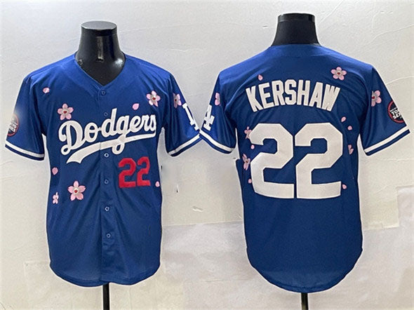 Los Angeles Dodgers #22 Clayton Kershaw Royal 2025 Tokyo Series Limited Stitched Baseball Jersey baseball jersey product view 1