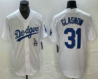 Los Angeles Dodgers #31 Tyler Glasnow White Stitched Cool Base Jersey Baseball Jersey baseball jersey product view 1