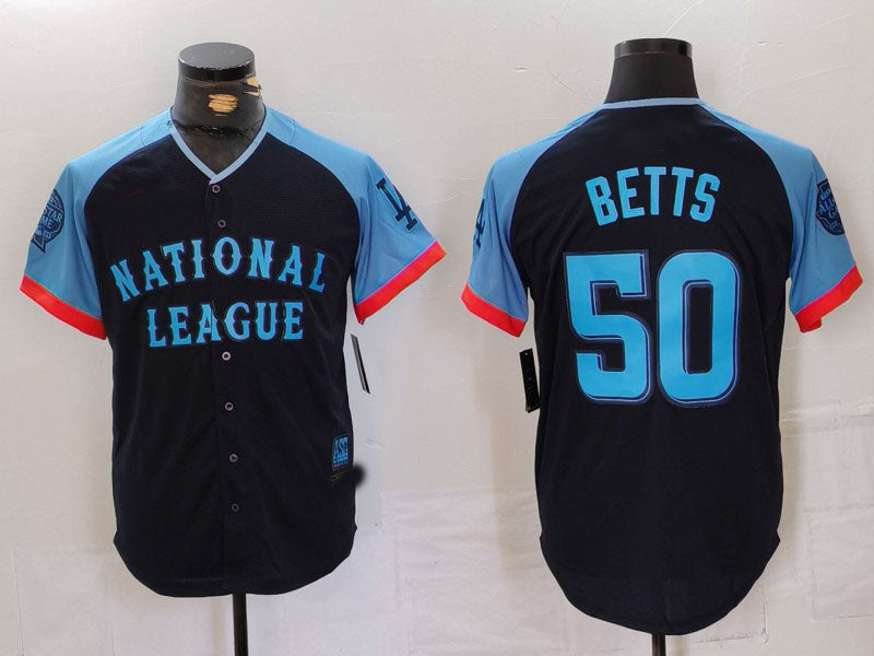 Los Angeles Dodgers #50 Mookie Betts Navy 2024 All Star Limited Stitched Baseball Jerseys baseball jersey product view 1