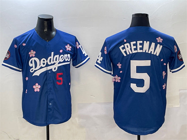 Los Angeles Dodgers #5 Freddie Freeman Royal 2025 Tokyo Series Limited Stitched Baseball Jersey baseball jersey product view 1