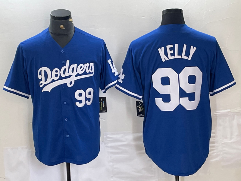 Los Angeles Dodgers #99 Joe Kelly Number Blue Stitched Cool Base Jersey Baseball Jersey baseball jersey product view 1