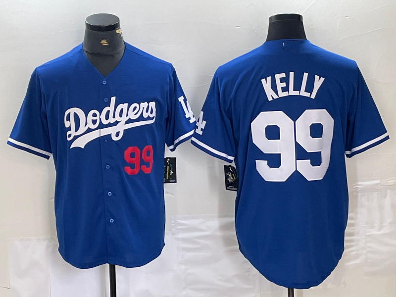 Los Angeles Dodgers #99 Joe Kelly Number Blue Stitched Cool Base Jerseys Baseball Jersey baseball jersey product view 1