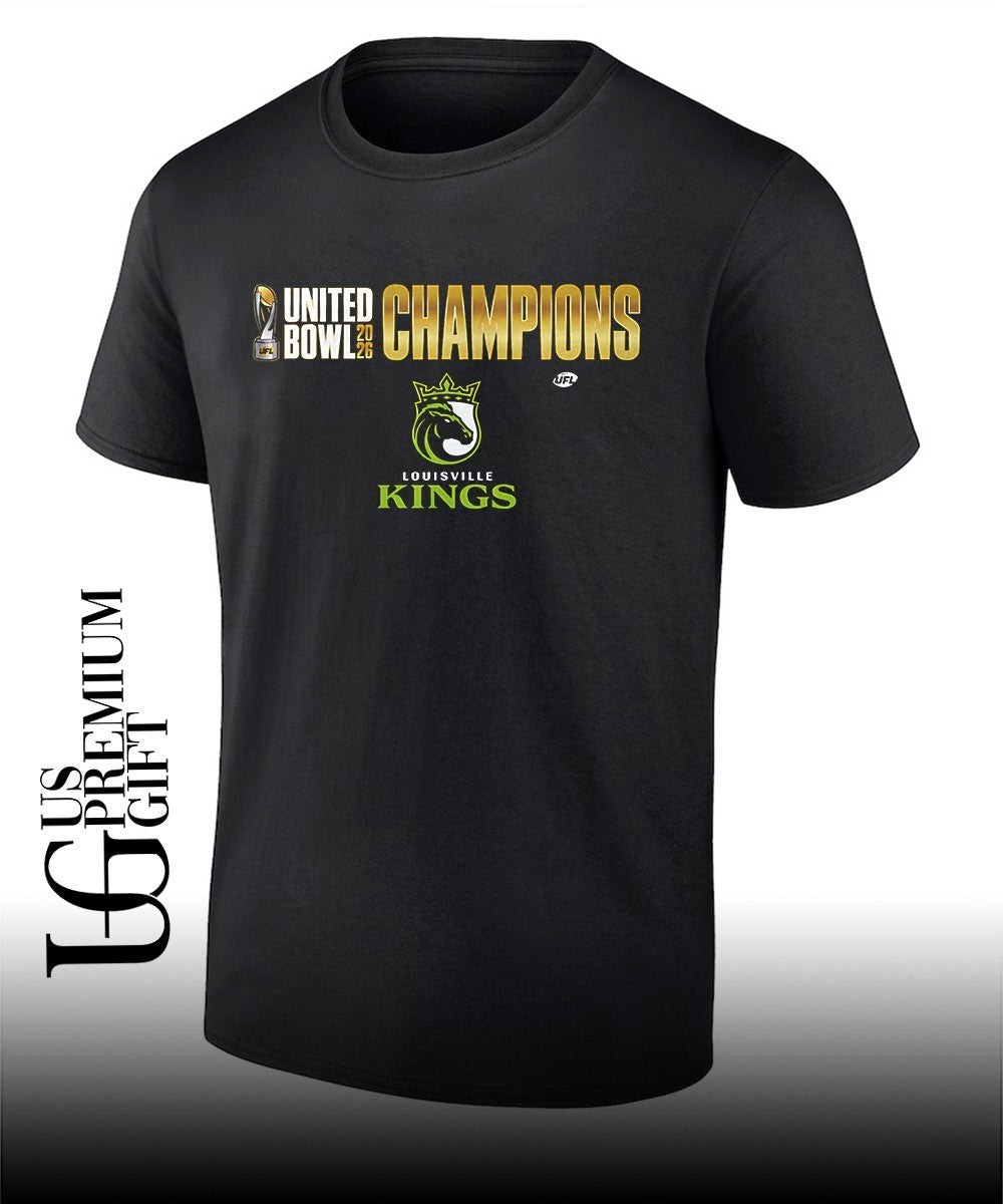 Louisville Kings UFL United Bowl 2026 Champions shirt Unisex T-shirt, Sweatshirt, Hoodie, Long Sleeve Tee - T-Shirt, Sweatshirt, Hoodie