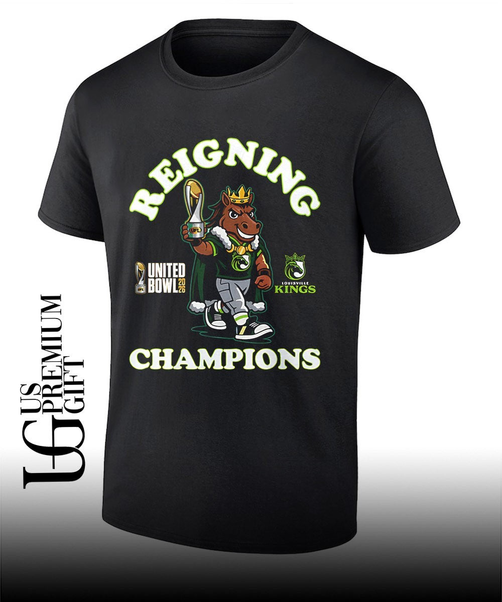 Louisville Kings UFL United Bowl 2026 mascot shirt Unisex T-shirt, Sweatshirt, Hoodie, Long Sleeve Tee - T-Shirt, Sweatshirt, Hoodie