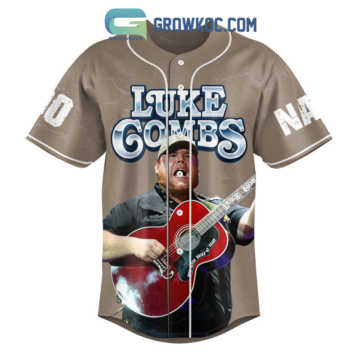 Luke Combs Beer Never Broke My Heart Personalized Baseball Jersey Unisex T-shirt, Sweatshirt, Hoodie, Long Sleeve Tee - T-Shirt, Sweatshirt, Hoodie