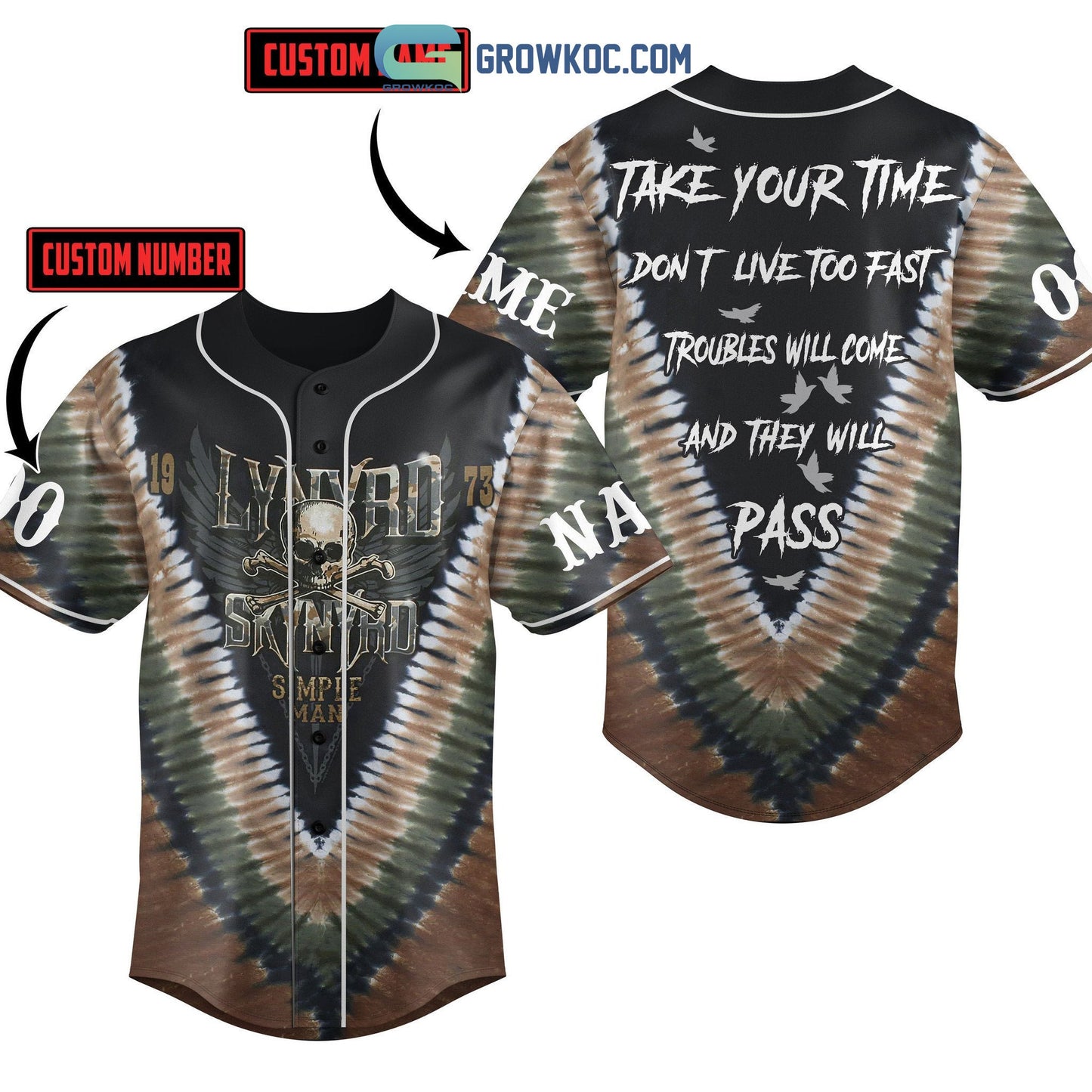 Lynyrd Skynyrd Simple Man 1973 Personalized Baseball Jersey Unisex T-shirt, Sweatshirt, Hoodie, Long Sleeve Tee - T-Shirt, Sweatshirt, Hoodie