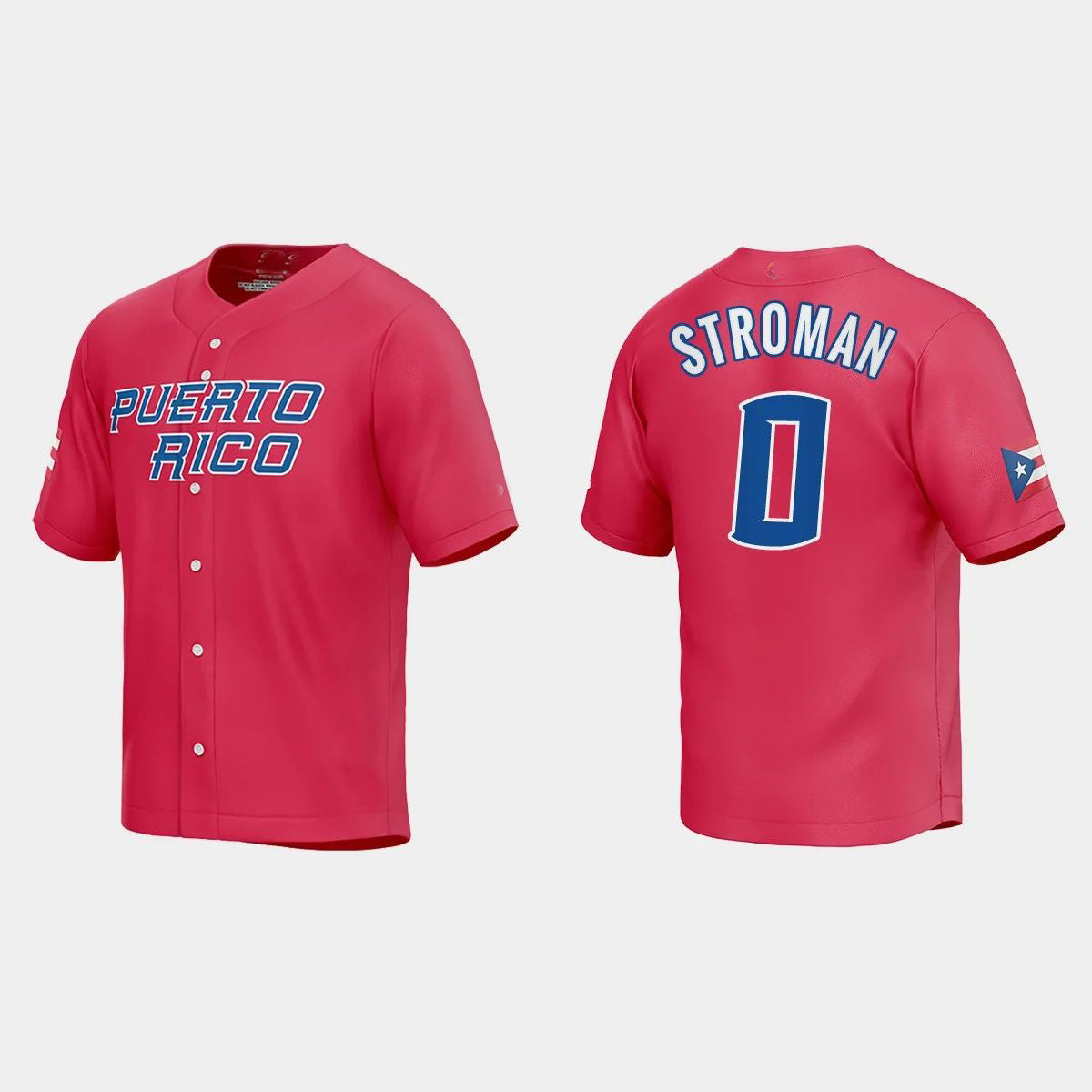 #0 MARCUS STROMAN PUERTO RICO BASEBALL 2023 WORLD BASEBALL CLASSIC JERSEY ¨C RED Stitches Baseball Jerseys baseball jersey product view 1