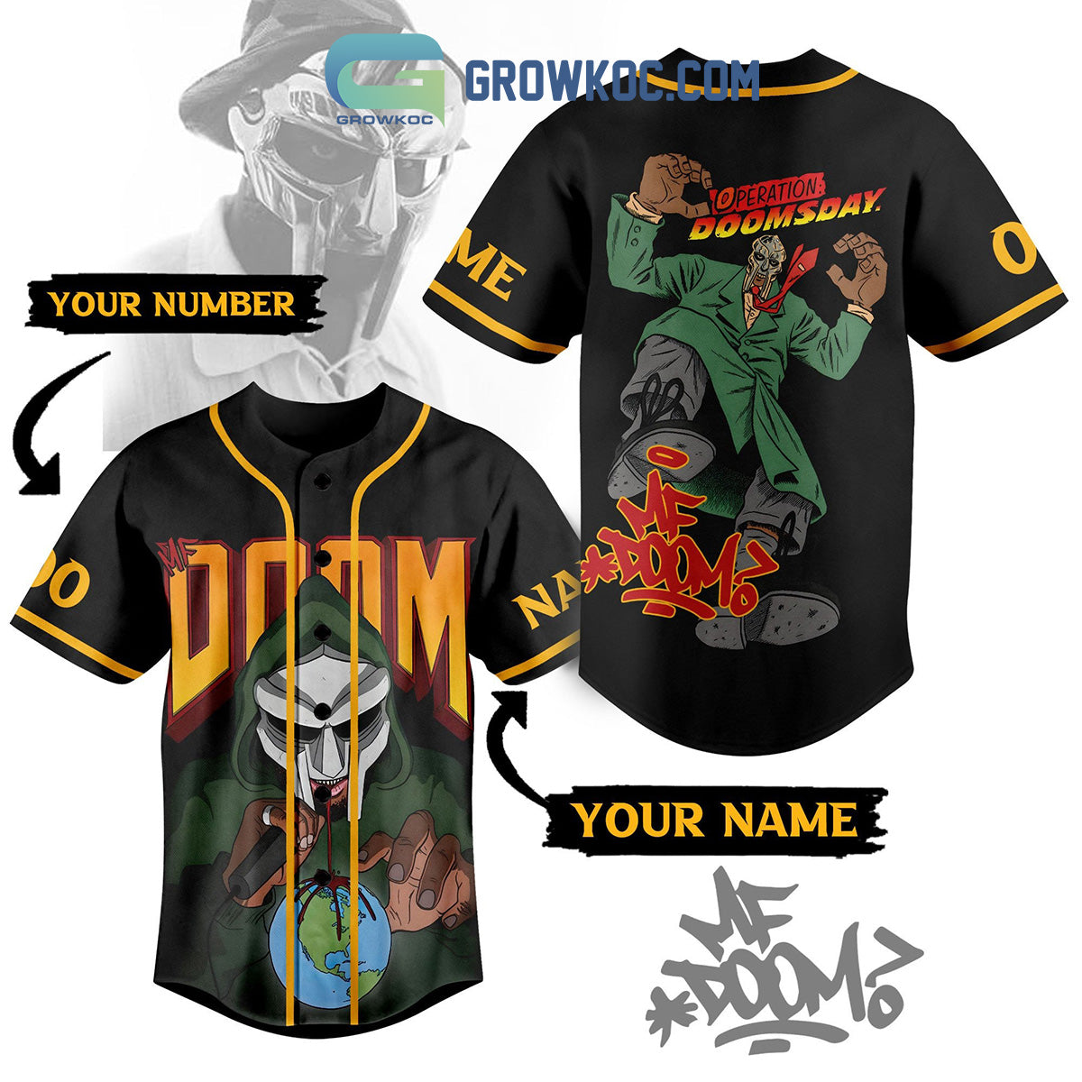 MF Doom Operation Doomsday Personalized Baseball Jersey Unisex T-shirt, Sweatshirt, Hoodie, Long Sleeve Tee - T-Shirt, Sweatshirt, Hoodie