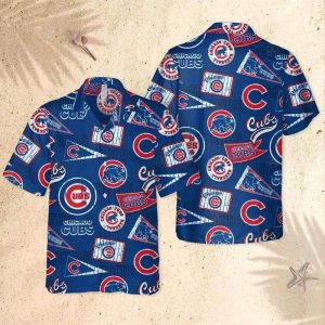 MLB Chicago Cubs Hawaiian Shirt Multiple Logos - Cubs Hawaiian Shirt Unisex T-shirt, Sweatshirt, Hoodie, Long Sleeve Tee - T-Shirt, Sweatshirt, Hoodie