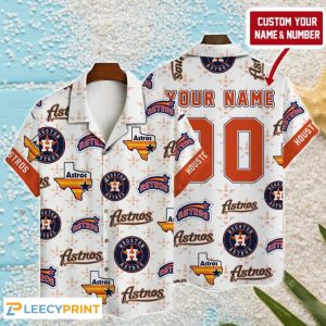 MLB Custom Summer Tropical Hot Astros Hawaiian Shirt Unisex T-shirt, Sweatshirt, Hoodie, Long Sleeve Tee - T-Shirt, Sweatshirt, Hoodie