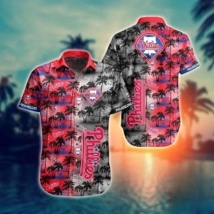 MLB Philadelphia Phillies Vintage Aloha Shirt Palm Trees Pattern - Phillies Hawaiian Shirt - T-Shirt, Sweatshirt, Hoodie