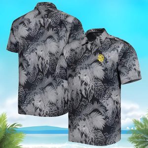 MLB San Diego Padres Hawaiian Shirt Gray Flora Beach - Padres Hawaiian Shirt Unisex T-shirt, Sweatshirt, Hoodie, Long Sleeve Tee - T-Shirt, Sweatshirt, Hoodie