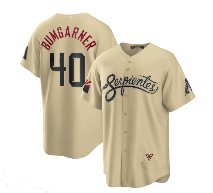 Arizona Diamondbacks #40 Madison Bumgarner City Connect Replica Player Jersey - Gold Stitches Baseball Jerseys baseball jersey product view 1