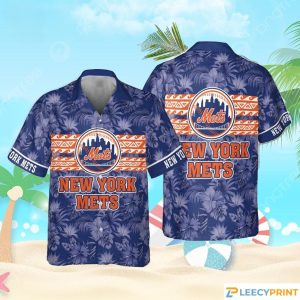 Major League Baseball Print MLB Mets Hawaiian Shirt Unisex T-shirt, Sweatshirt, Hoodie, Long Sleeve Tee - T-Shirt, Sweatshirt, Hoodie