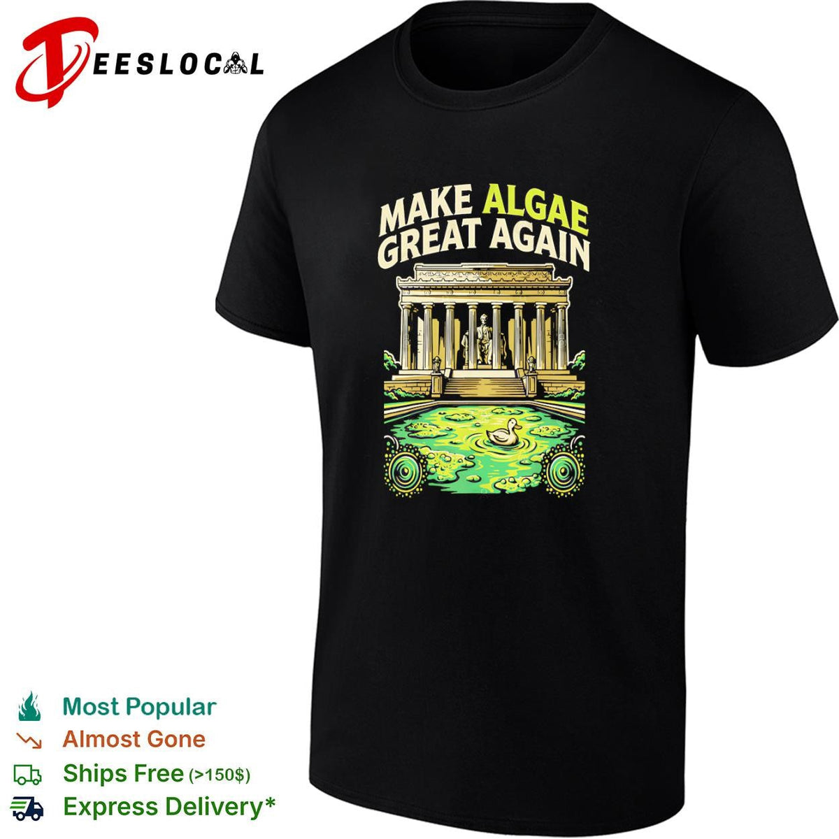 Make algae great again Lincoln memorial duck shirt Unisex T-shirt, Sweatshirt, Hoodie, Long Sleeve Tee - T-Shirt, Sweatshirt, Hoodie