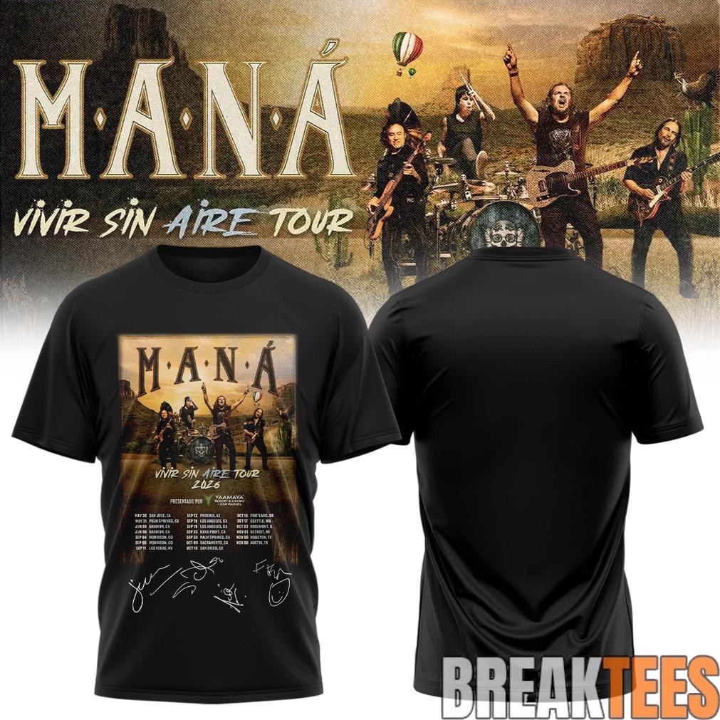 Man Vivir Sin Aire Tour Limited Edition T-Shirt Unisex T-shirt, Sweatshirt, Hoodie, Long Sleeve Tee - T-Shirt, Sweatshirt, Hoodie