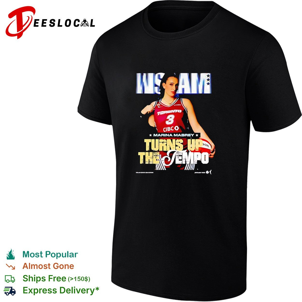 Marina Mabrey turn up the Toronto Tempo WSLAM magazine shirt Unisex T-shirt, Sweatshirt, Hoodie, Long Sleeve Tee - T-Shirt, Sweatshirt, Hoodie