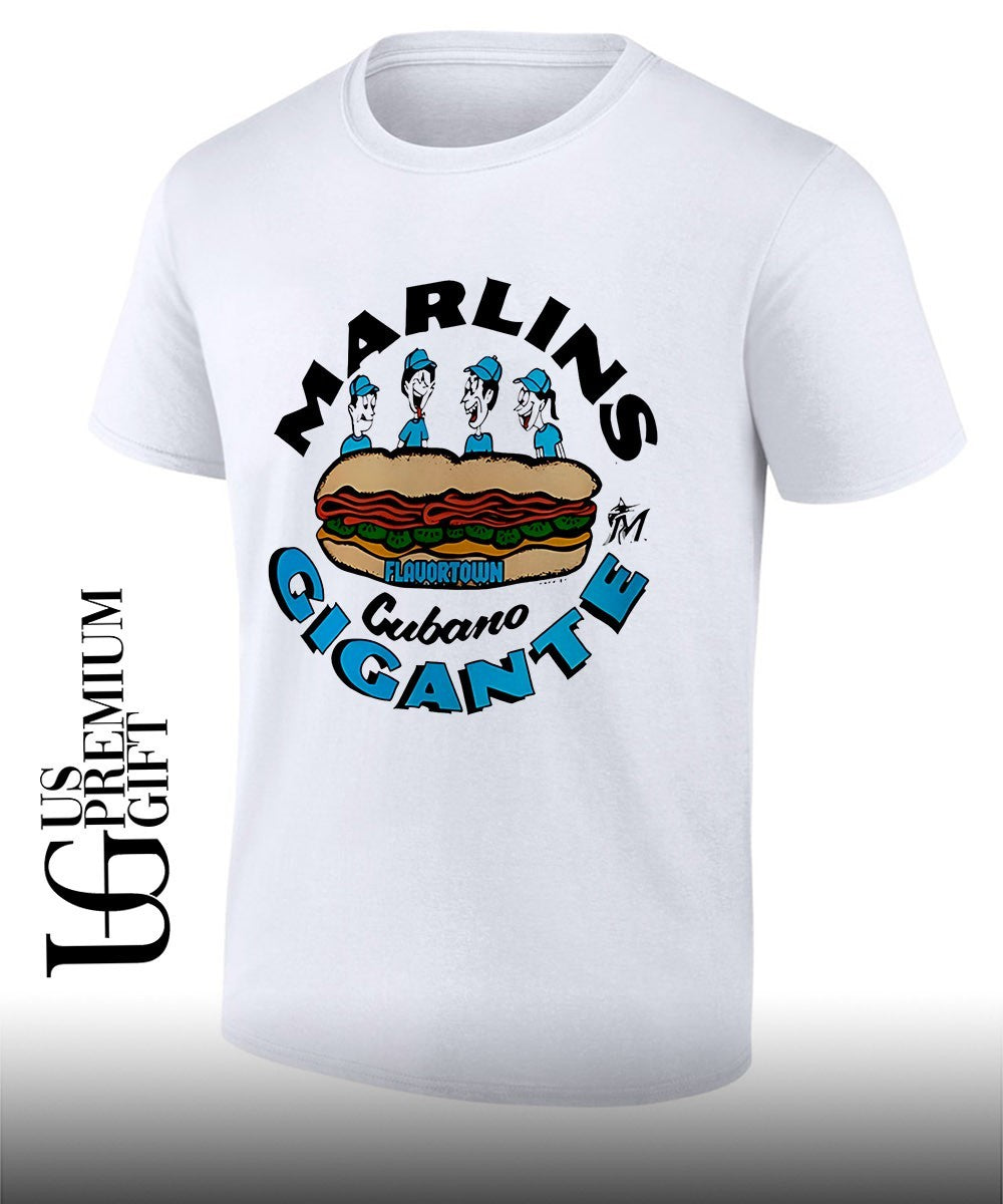 Marlins Cubano Gigante Flavortown Sandwich shirt Unisex T-shirt, Sweatshirt, Hoodie, Long Sleeve Tee - T-Shirt, Sweatshirt, Hoodie