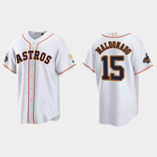 #15 Martin Maldonado Houston Astros 2023 Gold Program Jersey ¨C White Stitches Baseball Jerseys baseball jersey product view 1
