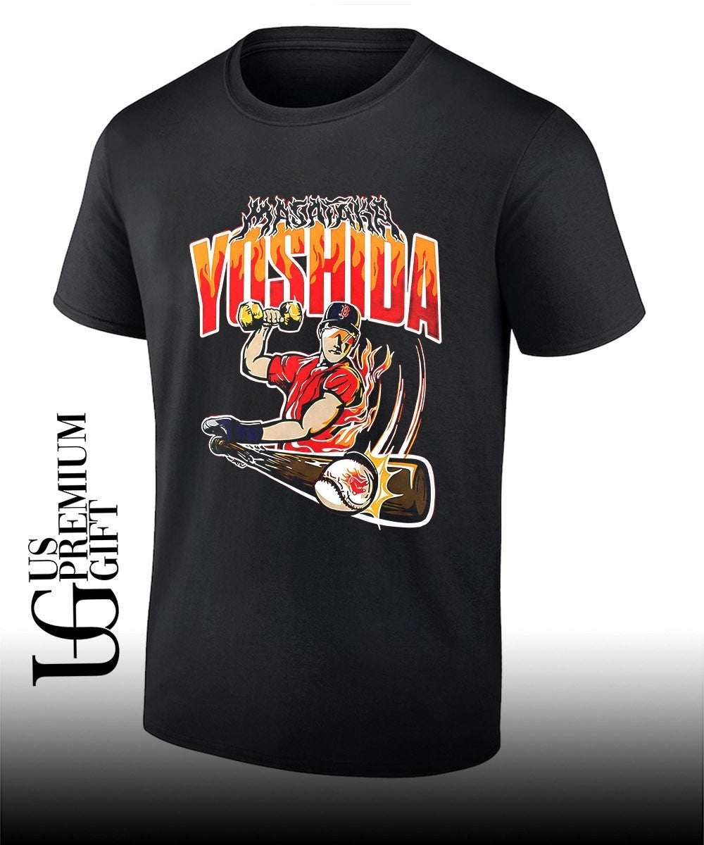 Masataka Yoshida Boston Red Sox MLB Baseball Athlete Masataka Yoshida Flames shirt Unisex T-shirt, Sweatshirt, Hoodie, Long Sleeve Tee - T-Shirt, Sweatshirt, Hoodie