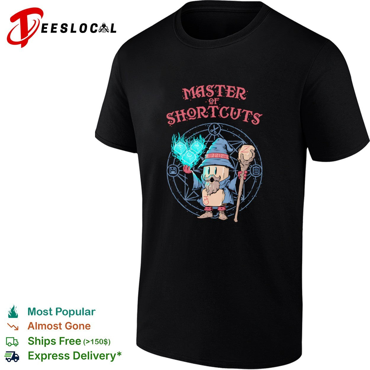 Master of Shortcuts the wizard of keyboard shortcuts specializing shirt Unisex T-shirt, Sweatshirt, Hoodie, Long Sleeve Tee - T-Shirt, Sweatshirt, Hoodie