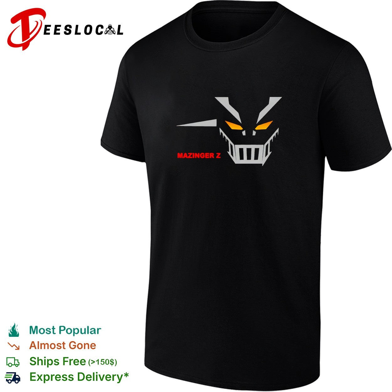 Mazinger Z robot face logo shirt Unisex T-shirt, Sweatshirt, Hoodie, Long Sleeve Tee - T-Shirt, Sweatshirt, Hoodie
