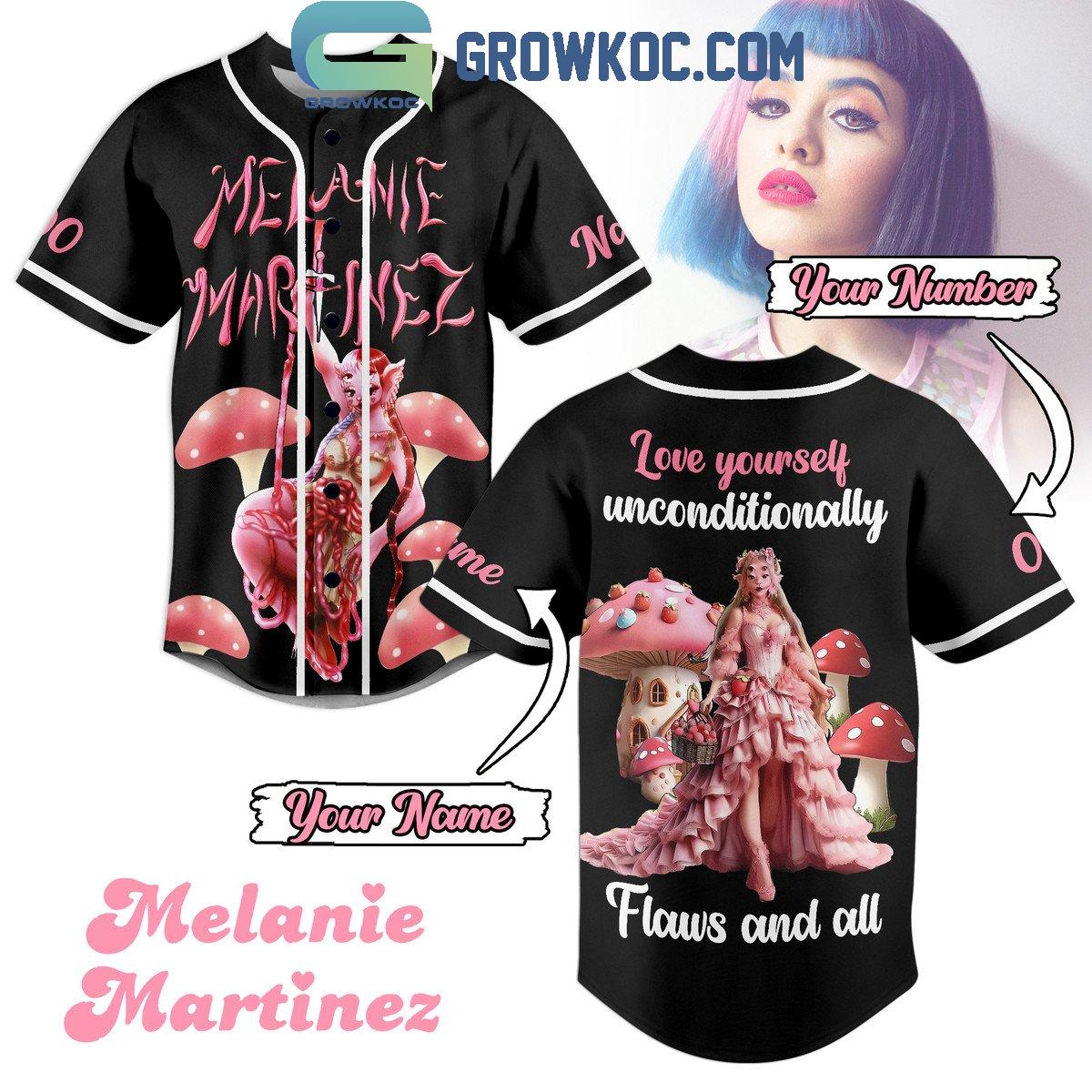 Melanie Martinez Love Yourself Unconditionally Personalized Baseball Jersey Unisex T-shirt, Sweatshirt, Hoodie, Long Sleeve Tee - T-Shirt, Sweatshirt, Hoodie