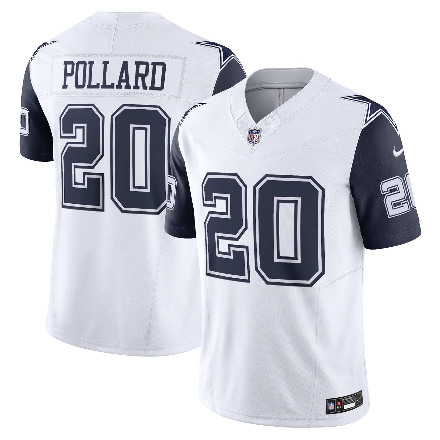 Mens Dallas Cowboys Tony Pollard White Vapor F.U.S.E. Limited Jersey football jersey product view 1