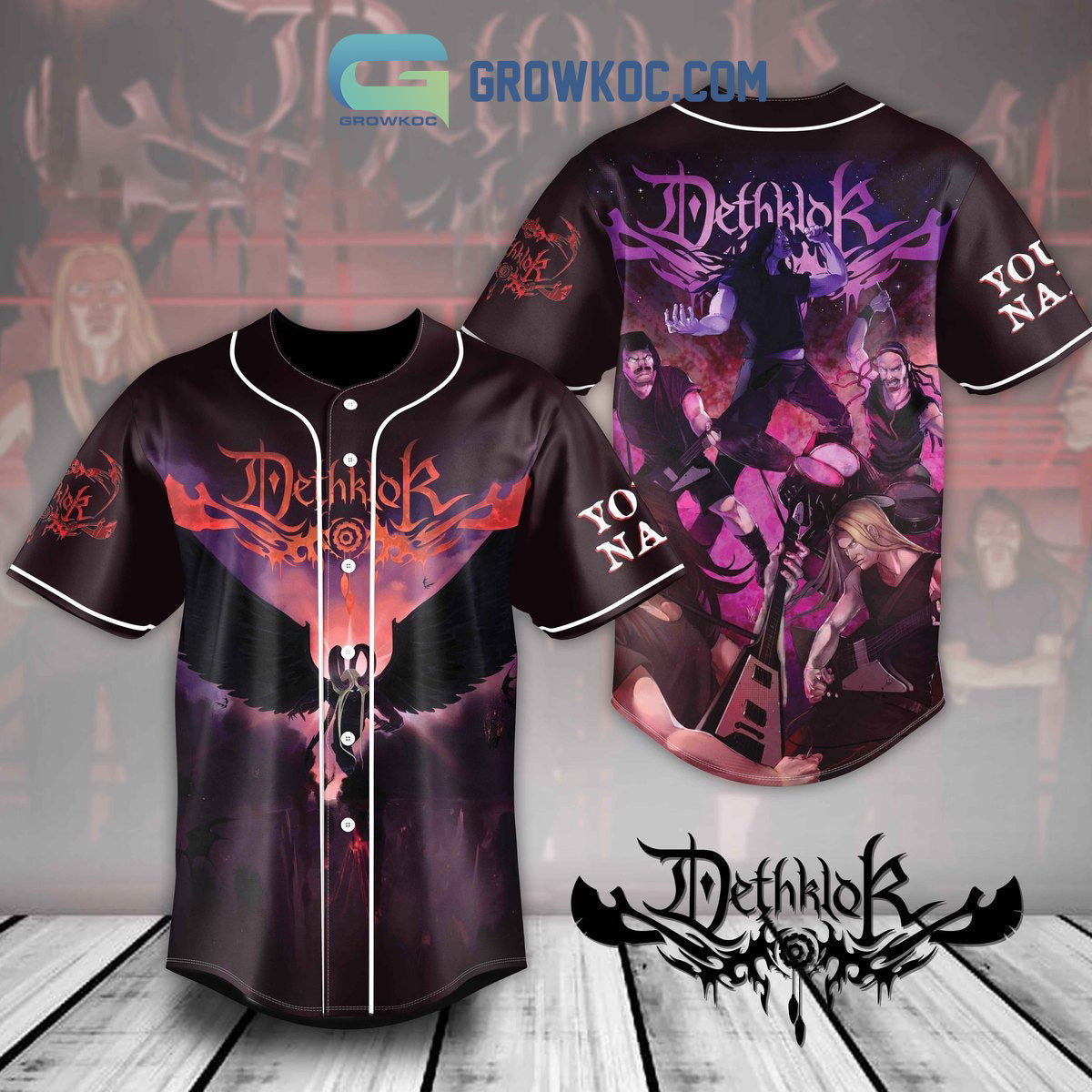 Metalocalypse Dethklok Personalized Baseball Jersey Unisex T-shirt, Sweatshirt, Hoodie, Long Sleeve Tee - T-Shirt, Sweatshirt, Hoodie