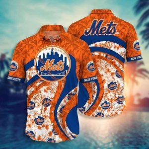 Mets Flower Aloha Tropical Hawaiian Shirt, Mets Hawaiian Shirt Unisex T-shirt, Sweatshirt, Hoodie, Long Sleeve Tee - T-Shirt, Sweatshirt, Hoodie