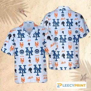 Mets Hawaiian Shirts Cool Ny Mets Hawaiian Shirt, New York Mets Hawaiian Shirt Unisex T-shirt, Sweatshirt, Hoodie, Long Sleeve Tee - T-Shirt, Sweatshirt, Hoodie