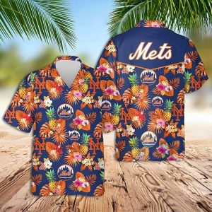 Mets Troipcal Coolest Hawaiian Shirt, Mets Hawaiian Shirt Unisex T-shirt, Sweatshirt, Hoodie, Long Sleeve Tee - T-Shirt, Sweatshirt, Hoodie