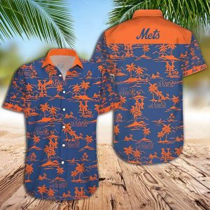 Mets Vintage Tropical Summer Hawaiian Shirt, Mets Hawaiian Shirt Unisex T-shirt, Sweatshirt, Hoodie, Long Sleeve Tee - T-Shirt, Sweatshirt, Hoodie