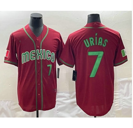 Mexico Baseball #7 Julio Urias Number 2023 World Red Green Baseball Classic Stitched Jerseys Baseball Jerseys baseball jersey product view 1