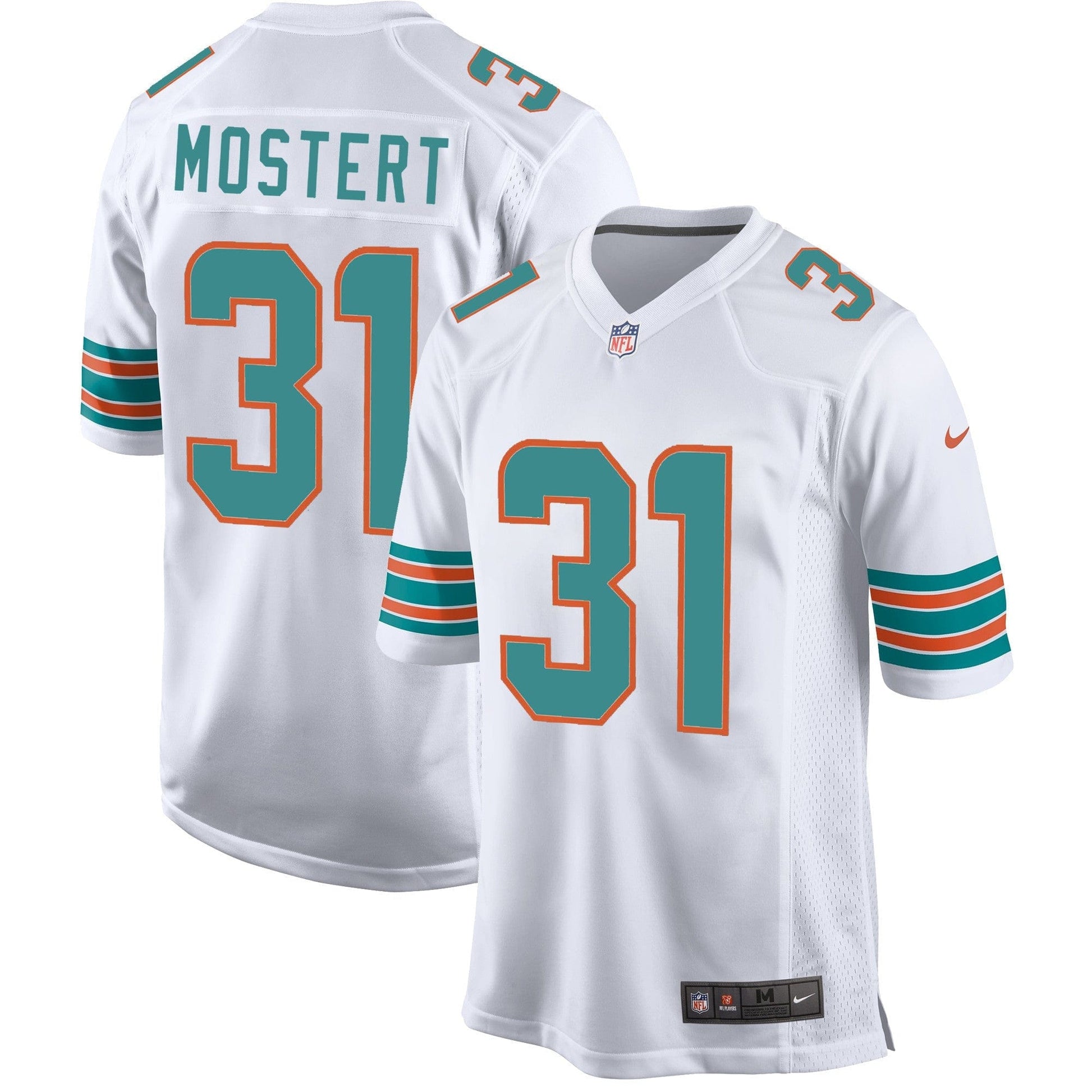Raheem Mostert Miami Dolphins Jersey football jersey product view 1