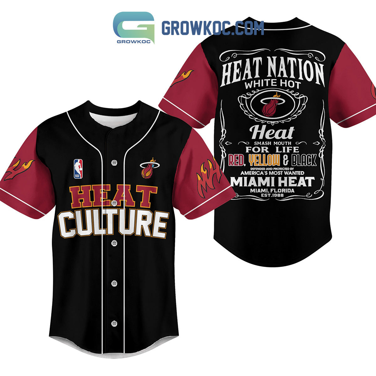 Miami Heat Heat Nation White Hot Heat Baseball Jersey Unisex T-shirt, Sweatshirt, Hoodie, Long Sleeve Tee - T-Shirt, Sweatshirt, Hoodie
