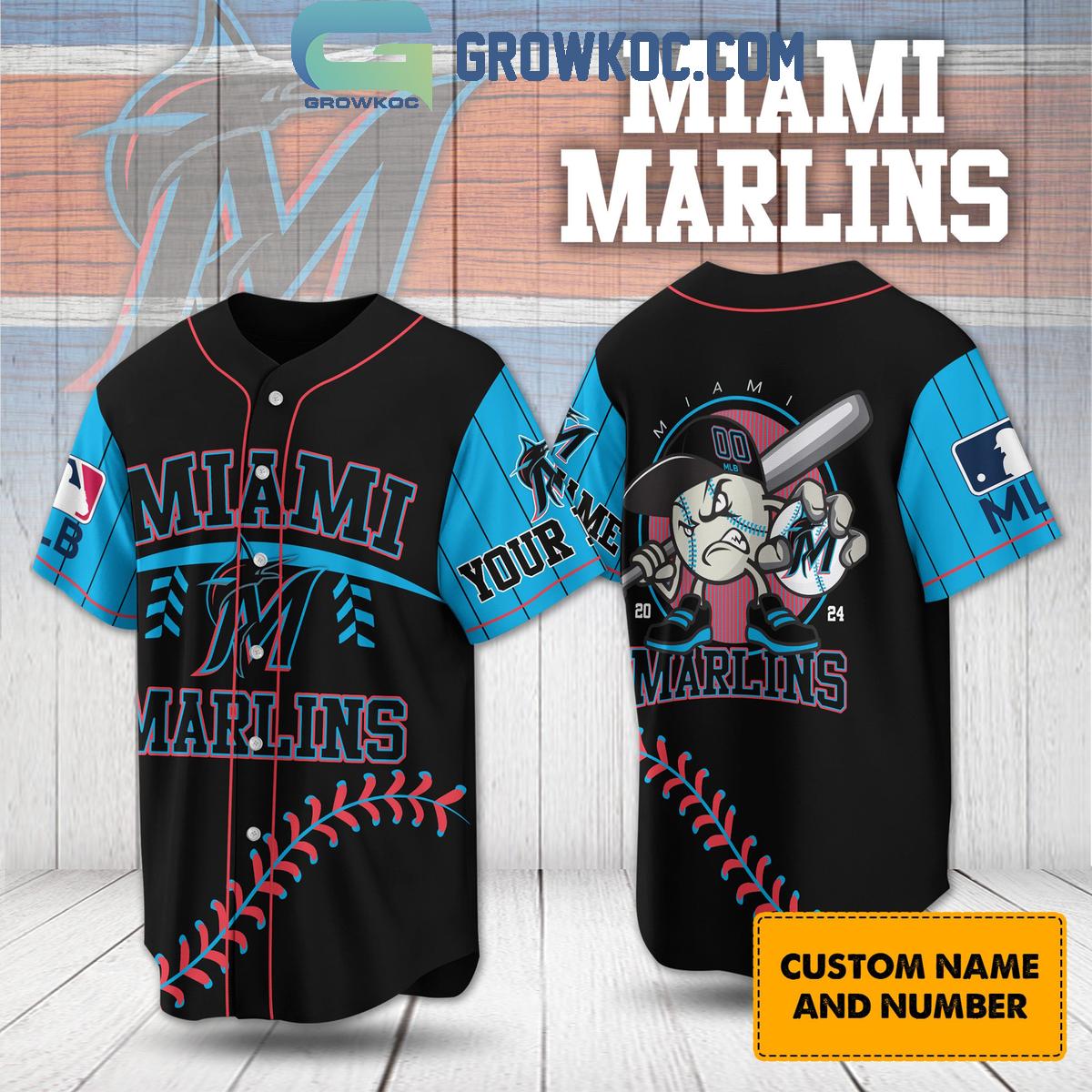 Miami Marlins 2024 Baseball Fan Love Personalized Baseball Jersey Unisex T-shirt, Sweatshirt, Hoodie, Long Sleeve Tee - T-Shirt, Sweatshirt, Hoodie