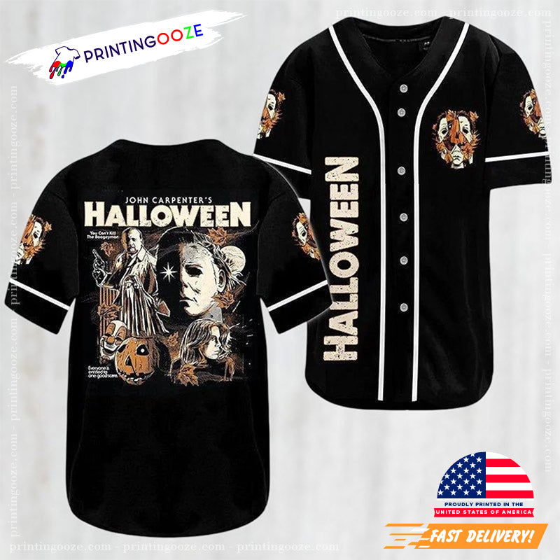 Michael Myers Halloween Horror Movie Baseball Jersey Unisex T-shirt, Sweatshirt, Hoodie, Long Sleeve Tee - T-Shirt, Sweatshirt, Hoodie